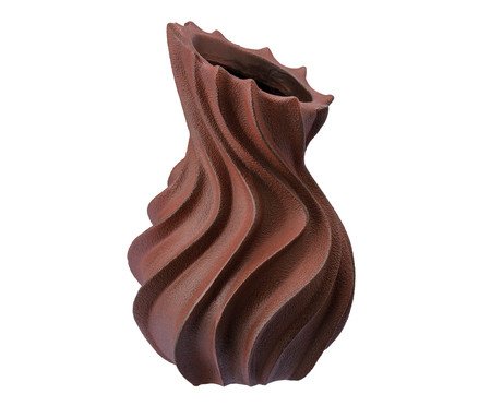 Vaso Cerêmico Ciclone Marrom | Westwing