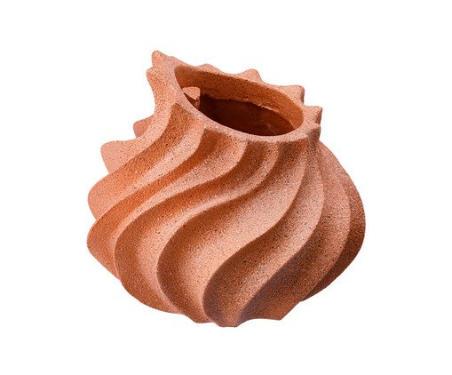 Vaso Cerêmico Chamas Terracota, Marrom | WestwingNow