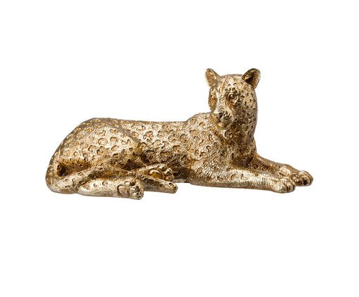 Escultura Onça em Repouso Dourada, Dourado | WestwingNow