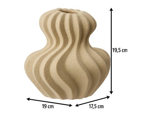 Vaso Cerêmico Ondas Bege | Westwing