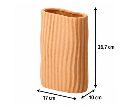 Vaso Cerêmico Listras Marrom | Westwing