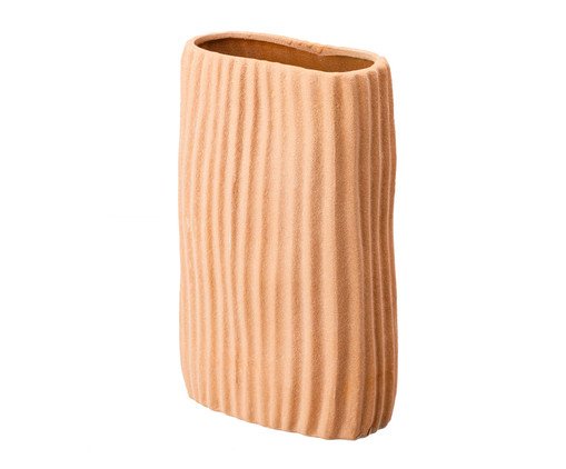 Vaso Cerêmico Listras Marrom, Marrom | WestwingNow