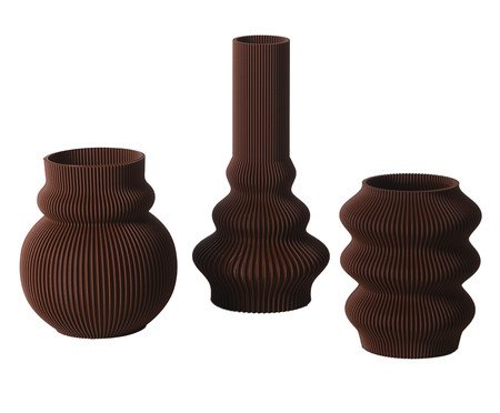 Trio de Vasos Alquimia Marrom | Westwing