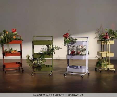 Carrinho Organizador Berlim Cinza | Westwing