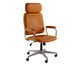 Cadeira Office Gran Chicago Caramelo com Pés Cinza, beige | WestwingNow