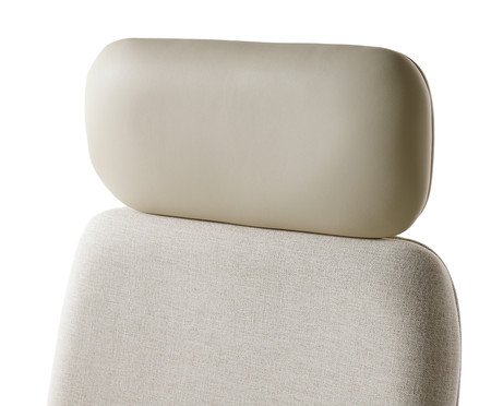 Cadeira Office Gran Chicago Bege com Pés Ouro Branco | Westwing