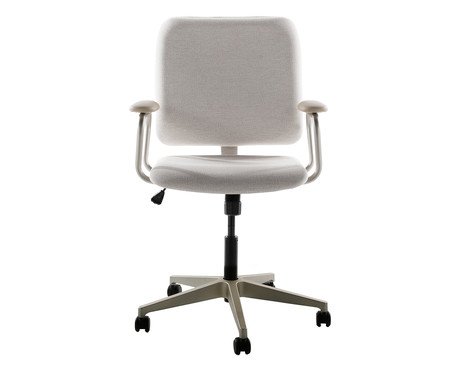 Cadeira Office Chicago Bege com Pés Ouro Branco | Westwing