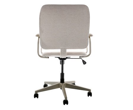 Cadeira Office Chicago Bege com Pés Ouro Branco | Westwing
