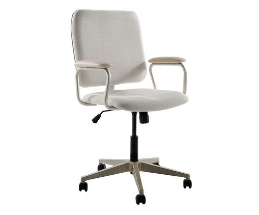Cadeira Office Chicago Bege com Pés Ouro Branco, beige | WestwingNow