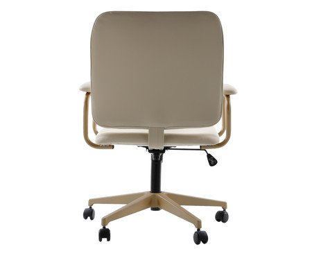 Cadeira Office Chicago Bege com Pés Ouro Claro | Westwing