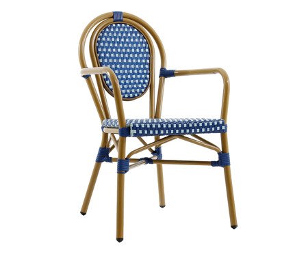Cadeira Bistrô com Braços Blavet Azul | Westwing