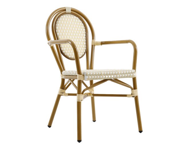 Cadeira Bistrô com Braços Blavet Creme