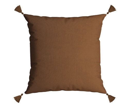 Capa de Almofada 765 Lisa Velveteen Terracota com Tassel - 43X43cm, Terracotta | WestwingNow