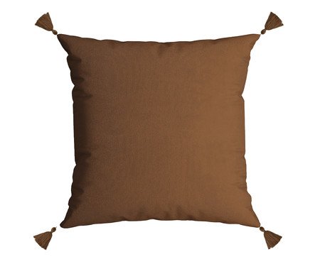 Capa de Almofada 765 Lisa Velveteen Terracota com Tassel - 43X43cm | Westwing