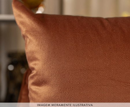 Capa de Almofada 822 Lisa Velveteen Terracota - 43X43cm | Westwing