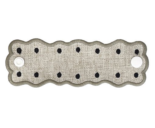 Porta-Guardanapos com Bordado Naia Poá Preto, black | WestwingNow