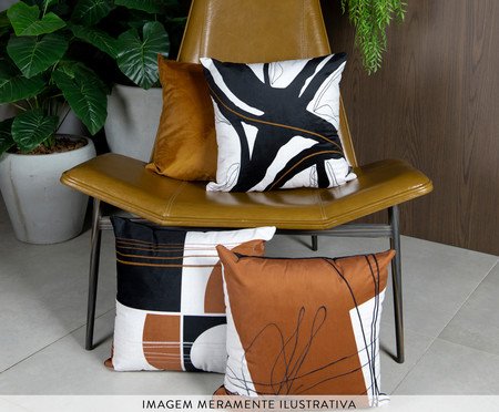 Capa de Almofada 305 em Veludo com Bordado Luxor - 43X43cm | Westwing