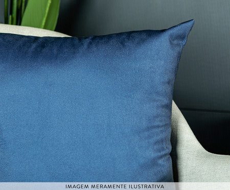 Capa de Almofada 804 Lisa Velveteen Azul - 43X43cm | Westwing