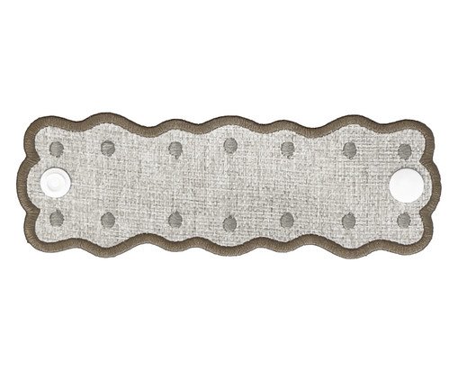 Porta-Guardanapos com Bordado Naia Poá Taupe, grey | WestwingNow