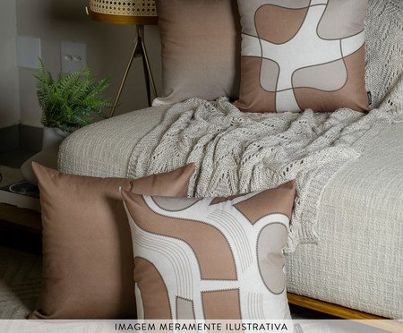 Capa de Almofada 814 Lisa Velveteen Marrom - 43X43cm | Westwing