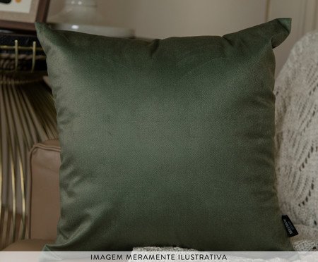 Capa de Almofada 818 Lisa Velveteen Verde - 43X43cm | Westwing