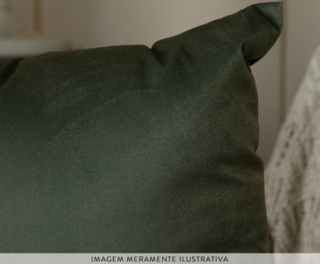 Capa de Almofada 818 Lisa Velveteen Verde - 43X43cm | Westwing