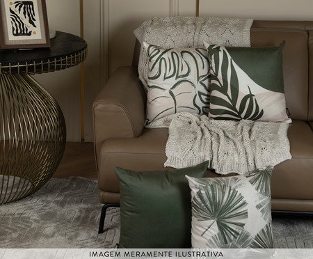 Capa de Almofada 818 Lisa Velveteen Verde - 43X43cm | Westwing