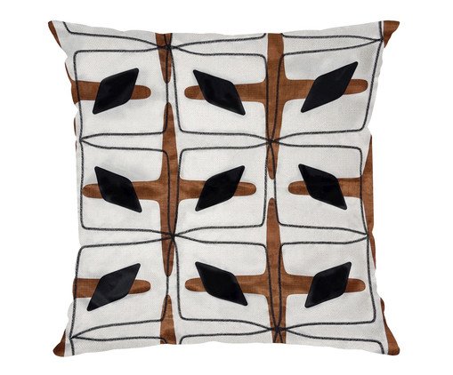 Capa de Almofada 636 com Bordado Silk Home - 43X43cm, Terracotta | WestwingNow