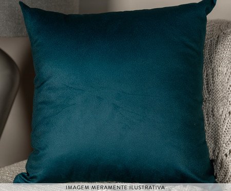 Capa de Almofada 826 Lisa Velveteen Azul - 43X43cm | Westwing