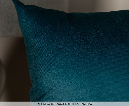Capa de Almofada 826 Lisa Velveteen Azul - 43X43cm | Westwing