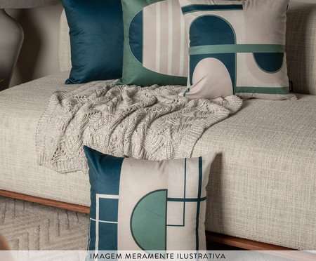 Capa de Almofada 826 Lisa Velveteen Azul - 43X43cm | Westwing