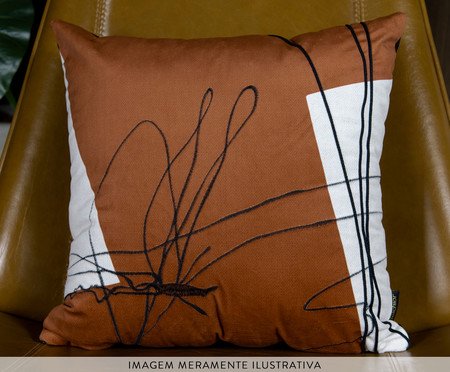 Capa de Almofada 304 em Veludo com Bordado Luxor - 43X43cm | Westwing