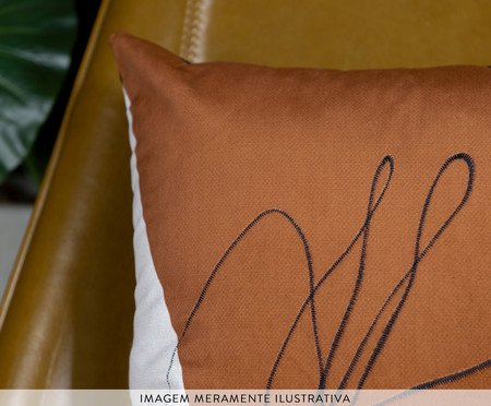 Capa de Almofada 304 em Veludo com Bordado Luxor - 43X43cm | Westwing