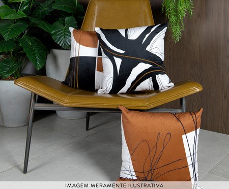 Capa de Almofada 304 em Veludo com Bordado Luxor - 43X43cm | Westwing