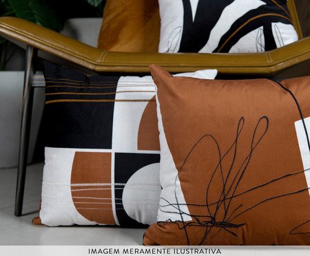 Capa de Almofada 304 em Veludo com Bordado Luxor - 43X43cm | Westwing