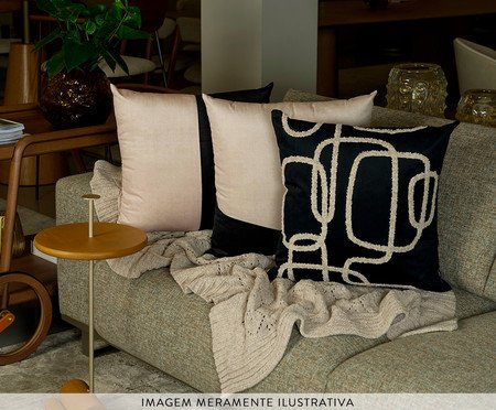 Capa de Almofada 330 em Veludo com Bordado Luxor - 43X43cm | Westwing