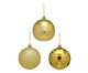 Jogo 3 Bolas Natalinas Trio Seleto, gold | WestwingNow