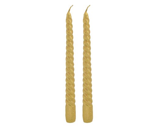 Jogo 2 Velas Decorativas Tochas Mágicas, gold | WestwingNow