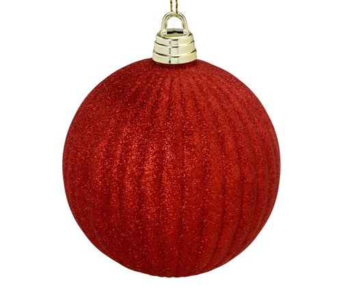 Bola Natalina Globo Impressivo - 20 cm, red | WestwingNow