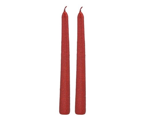 Jogo 2 Velas Decorativas Par Iluminado, red | WestwingNow