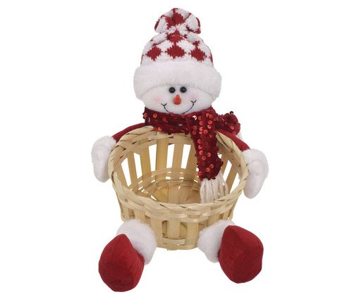 Cesto Boneco de Neve Cesta Frosty, beige | WestwingNow