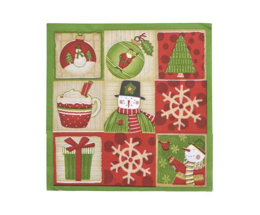 Guardanapo de Papel Natalino Toque de Neve, multicolor | WestwingNow