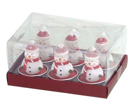 Jogo 6 Velas Boneco de Neve Frosty Encanto | Westwing