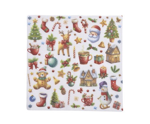 Guardanapo de Papel Natalino Detalhe, multicolor | WestwingNow