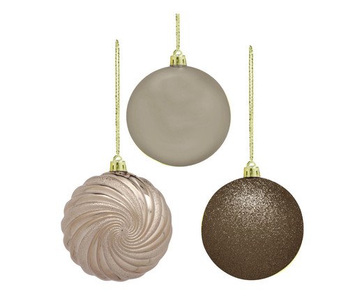 6 Bolas Natalinas Enfeites L, Bronze | WestwingNow
