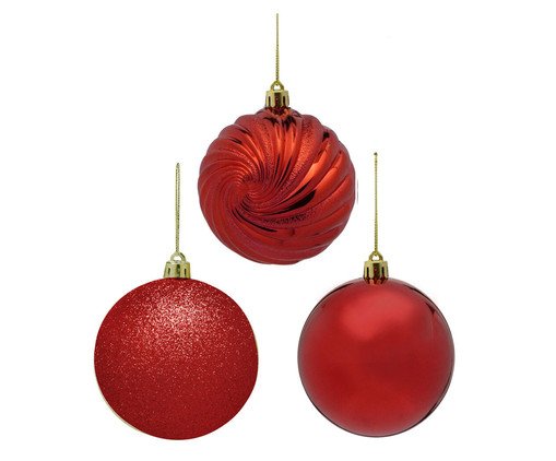 6 Bolas Natalinas Bolas Iluminadas, red | WestwingNow
