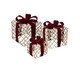Jogo 3 Caixas com Luz Conjunto Reluzente, gold | WestwingNow