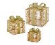 Jogo 3 Caixas com Luz Tesouros Iluminados, gold | WestwingNow