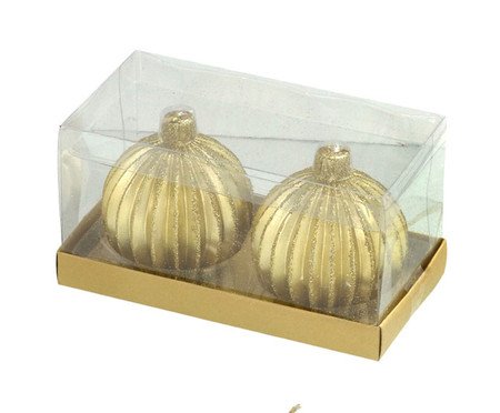 Jogo 2 Velas Bola Natal Mini Glow | Westwing
