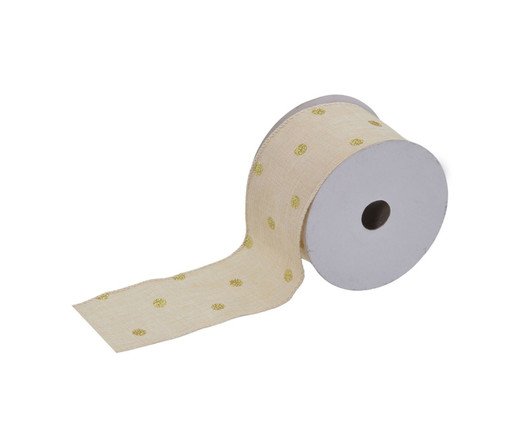 Fita Natalina Listra Festiva, gold | WestwingNow
